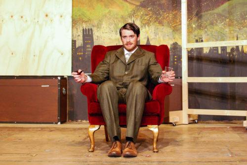 Rehearsal photo from The 39 Steps