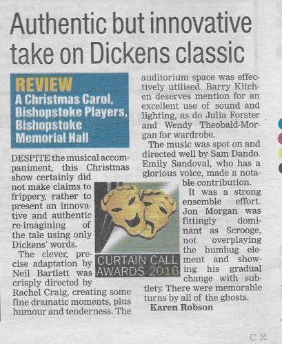 Daily Echo review for Charles Dickens' A Christmas Carol